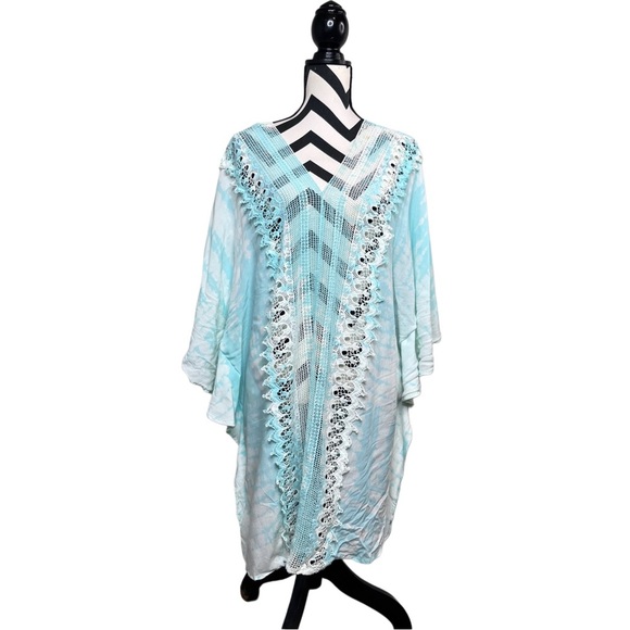 NWT Surf Gypsy Beachy Boho Sz M Embroidered Beach Cover Up Tunic - Picture 1 of 16